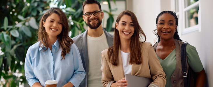 Group of Corporate Workers Smiling